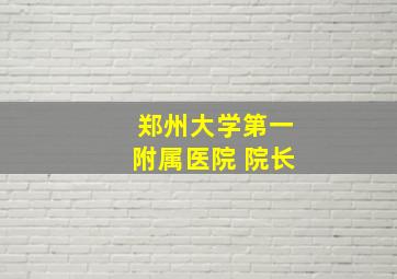 郑州大学第一附属医院 院长